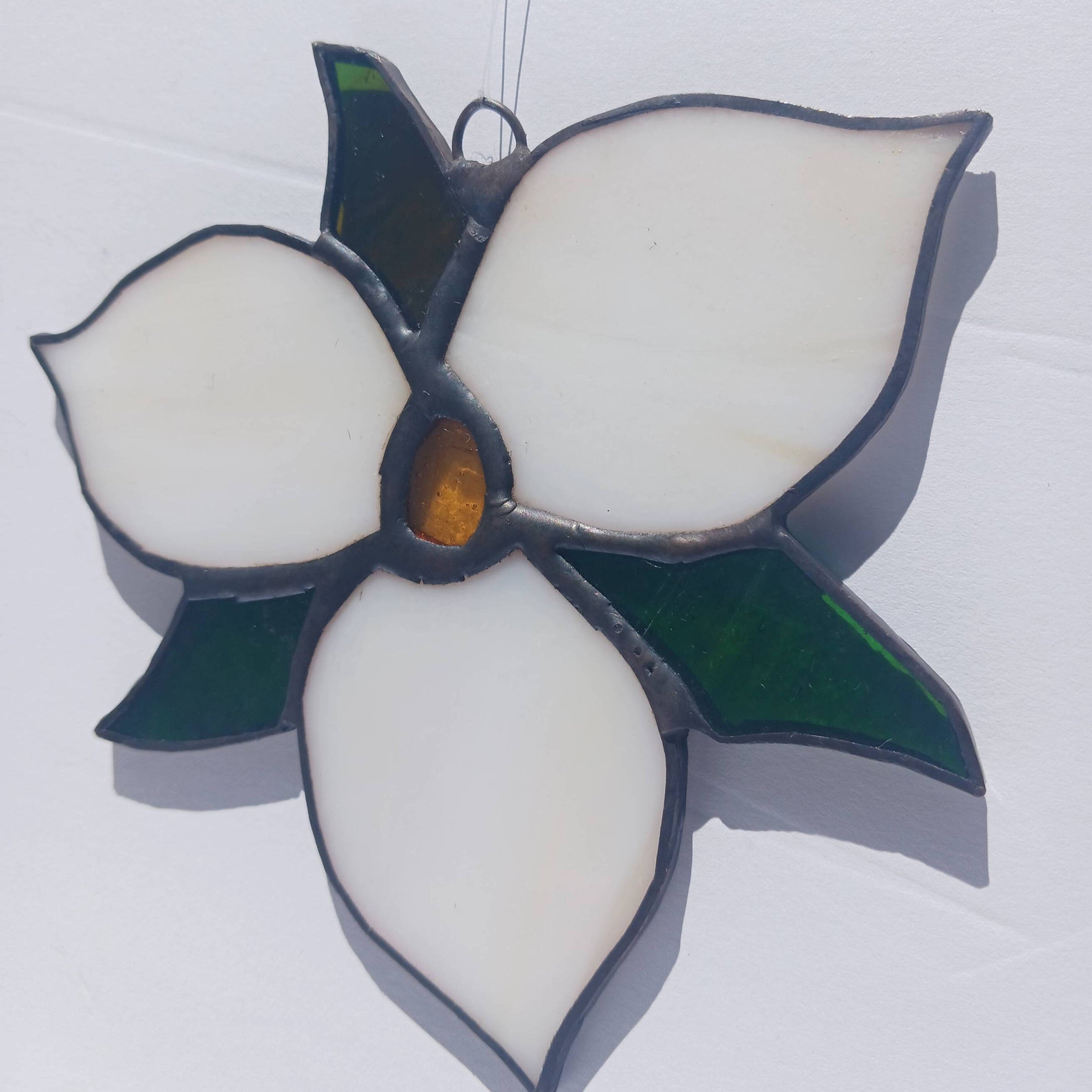 Trillium Inlay Stained Glass Trillium Flower | Resin8light